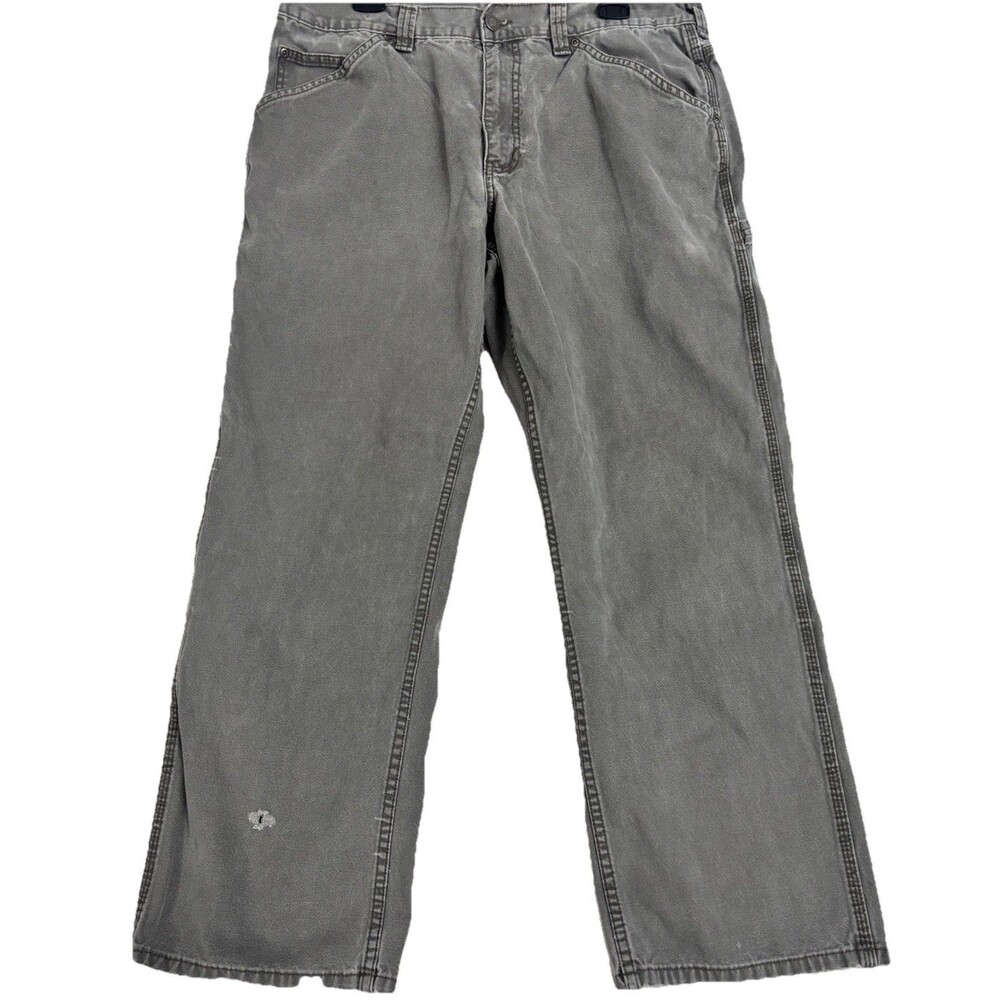 C.E. Schmidt Workwear Carpenter Pants Mens 38x32 Gray Canvas Utility Work Pants
